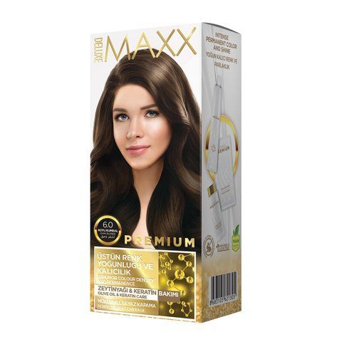 Фарба для волосся MAXX Deluxe 6.0 Темно-русява, 50 мл + 50 мл + 10 мл 302316 фото