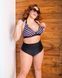 Раздельный черно-белый купальник PLUS SIZE съемными чашками и высокими плавками. SW1165 фото 1