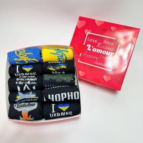 Набор женских высоких носков на 10 пар 36-41 в подарочной коробке. Ж10бокс025 фото