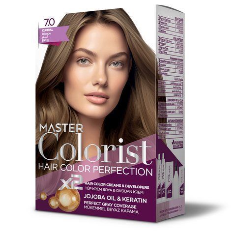 Фарба для волосся Master Colorist 7.0 Натуральний русявий, 2x50 мл + 2x50 мл + 10 мл 302334 фото