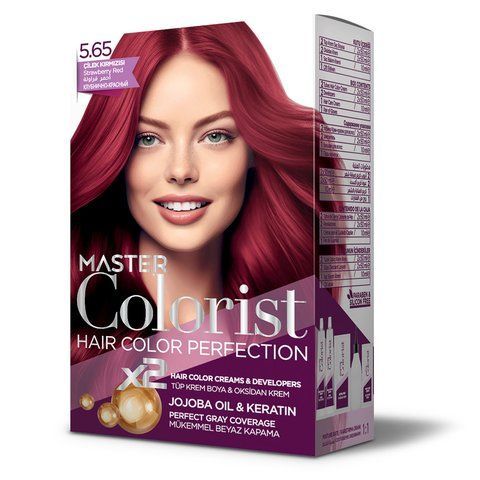 Фарба для волосся Master Colorist 5.65 Полунично-червоний, 2x50 мл + 2x50 мл + 10 мл 302331 фото