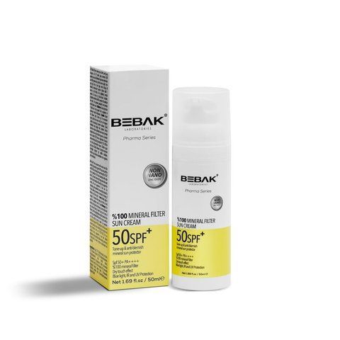 Сонцезахисний мінеральний крем для обличчя SPF 50+ Bebak Pharma, 50 мл 242010 фото