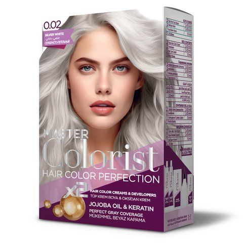 Фарба для волосся Master Colorist 0.02 Сріблясто-попелястий, 2x50 мл+2x50 мл+10 мл 302321 фото