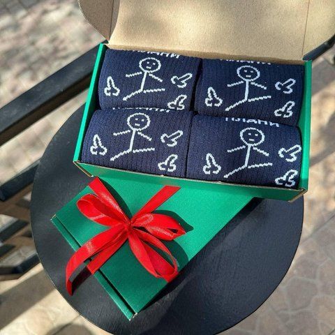 Бокс мужских подарочных носков 40-45 на 4 пары ч4бокс042 фото