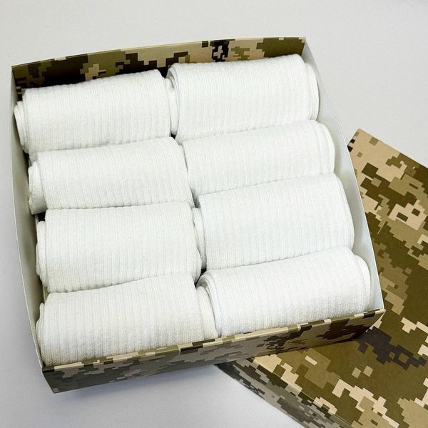 Бокс чоловічих шкарпеток в рубчик 41-45 р на 8 пар у подарунковій коробці Ч8бокс0116 фото