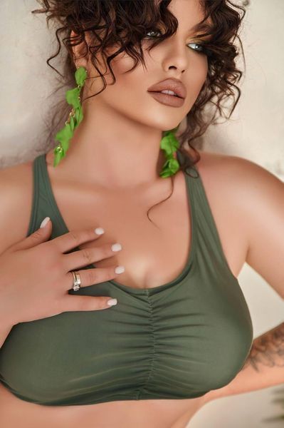 Жіночий роздільний купальник PLUS SIZE тропічний принт SW1435 фото