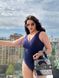 Купальник женский слитный Plus size тёмно-синий SW1513 фото 7