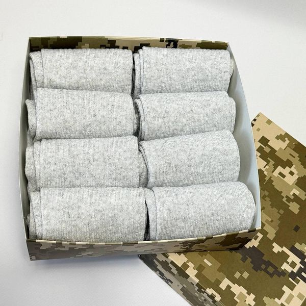 Бокс чоловічих шкарпеток в рубчик 41-45 р на 8 пар у подарунковій коробці Ч8бокс0117 фото