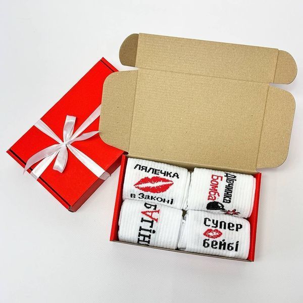 Бокс жіночих подарункових шкарпеток 36-41 на 4 пари ж4бокс098 фото