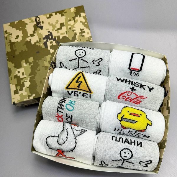 Бокс жіночих шкарпеток 36-41 р на 8 пар у подарунковій коробці Ж8бокс080 фото