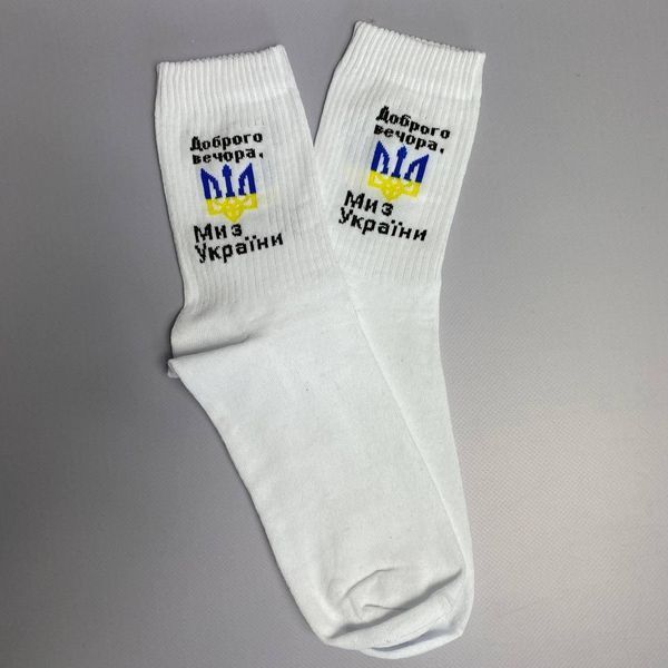 Набір чоловічих патріотичних шкарпеток 40-45 на 5 пар у подарунковій коробці із стрічкою Ч5укр012 фото