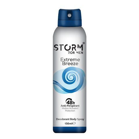 Мужской дезодорант-антиперспирант для тела STORM Extreme Breeze, 150 мл 282676 фото