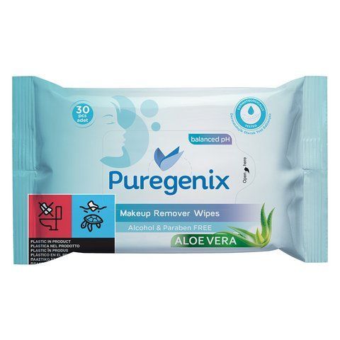 Вологі серветки для зняття макіяжу Puregenix, 30 шт 420704 фото