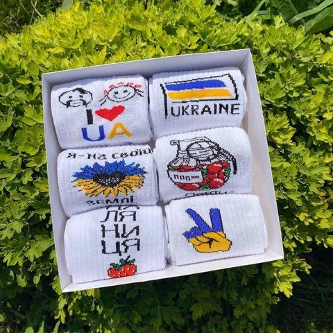 Бокс патриотических женских носков 6 пары 36-41р в подарочной коробке ж6укр5 фото