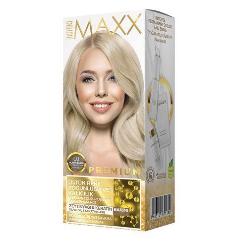 Фарба для волосся MAXX Deluxe 0.1 Платиновий блонд, 50 мл + 50 мл + 10 мл 302310 фото