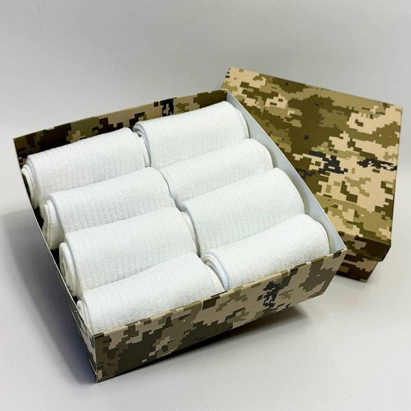 Бокс чоловічих шкарпеток в рубчик 41-45 р на 8 пар у подарунковій коробці Ч8бокс0116 фото