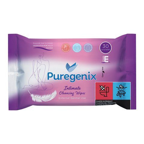 Влажные салфетки для интимной гигиены Puregenix, 30 шт. 420705 фото
