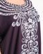 Черное длинное платье с орнаментом PLUS SIZE SW1356 фото 6