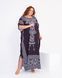 Черное длинное платье с орнаментом PLUS SIZE SW1356 фото 1