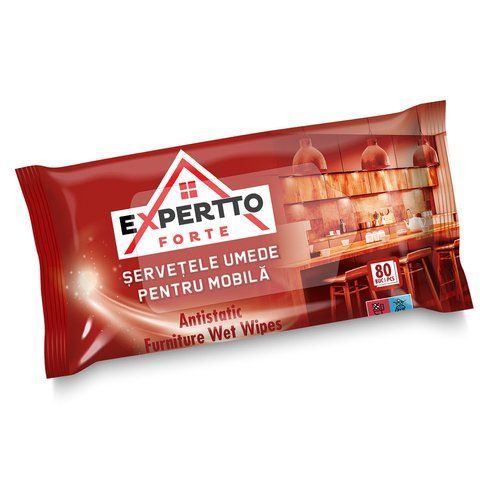 Вологі серветки для меблів EXPERTTO FORTE, 80 шт 382802 фото