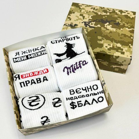 Набор женских носков на 6 пар 36-41 в подарочной коробке. Ж6бокс0276 фото