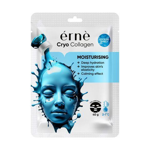 Зволожувальна маска для обличчя Erne Cryo collagen, 40 г 371508 фото
