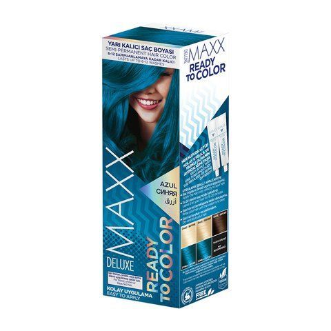 Фарба для волосся MAXX DELUXE Ready to color Блакитний, 2x50 мл 302352 фото