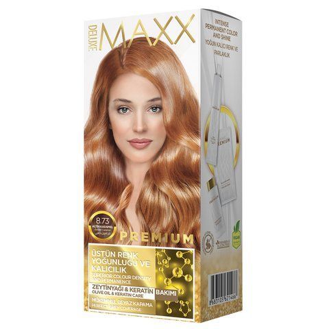 Фарба для волосся MAXX Deluxe 8.73 Золота карамель, 50 мл + 50 мл + 10 мл 302308 фото