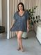 Пляжная короткая серая туника PLUS SIZE тонкая вязка SW669/1 фото 10