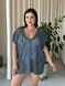 Пляжная короткая серая туника PLUS SIZE тонкая вязка SW669/1 фото 1