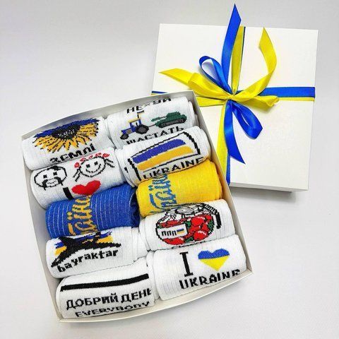 Набор женских высоких носков на 10 пар 36-41 в подарочной коробке. Ж10бокс08 фото