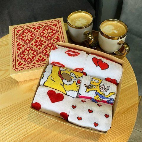 Бокс мужских носков 40-45 на 6 пар в подарочной коробке ч6бокс065 фото