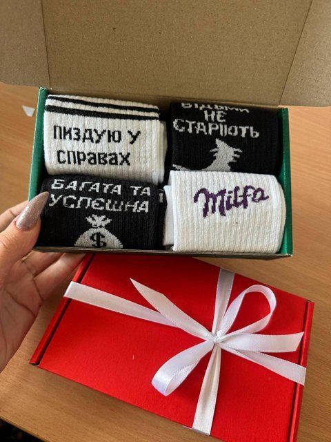 Бокс женских подарочных носков 36-41 на 4 пары. ж4бокс0108 фото