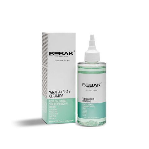 Звужуючий пори тонер для обличчя з гліколевою кислотою Bebak Pharma, 200 мл 241303 фото