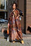 Роскошное шелковое длинное платье-туника PLUS SIZE SW626 фото