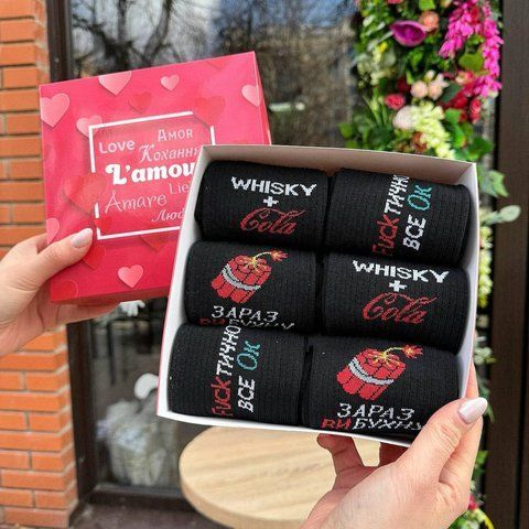 Бокс жіночих подарункових шкарпеток 36-41 на 6 пар Ж6бокс0136 фото
