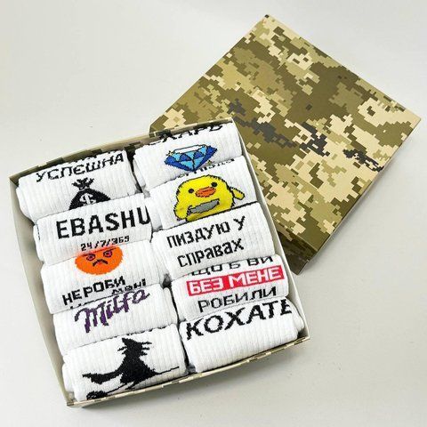 Набор женских высоких носков на 10 пар 36-41 в подарочной коробке. Ж10бокс0120 фото