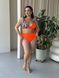 Купальник раздельный женский Plus size оранжевый SW1376 фото 6