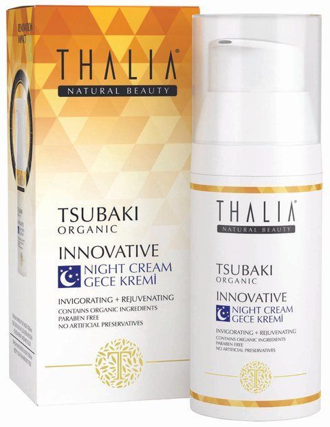 Органічний нічний крем для обличчя з олією камелії японської THALIA, 50 мл 221009 фото