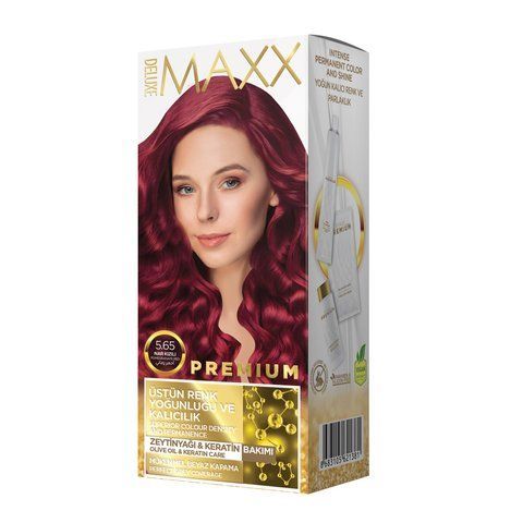 Фарба для волосся MAXX Deluxe 5.65 Гранатово-червоний, 50 мл + 50 мл + 10 мл 302314 фото