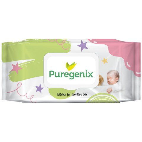 Вологі серветки для дітей Puregenix, 72 шт 422701 фото