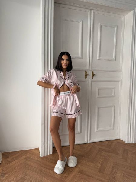 Жіноча сатинова піжама 1285 фото