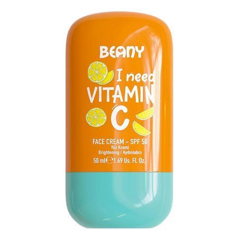 Освітлюючий крем для обличчя з вітаміном С з SPF 50 Beany, 50 мл 231006 фото