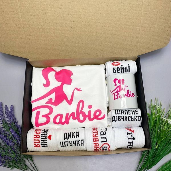 Жіночих бокс Barbie футболка + кружка + 6 пар шкарпеток шкфЖ002 фото