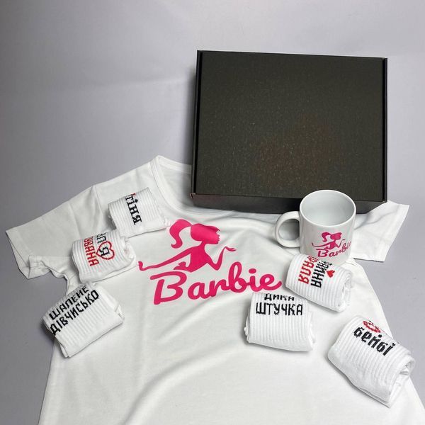 Жіночих бокс Barbie футболка + кружка + 6 пар шкарпеток шкфЖ002 фото
