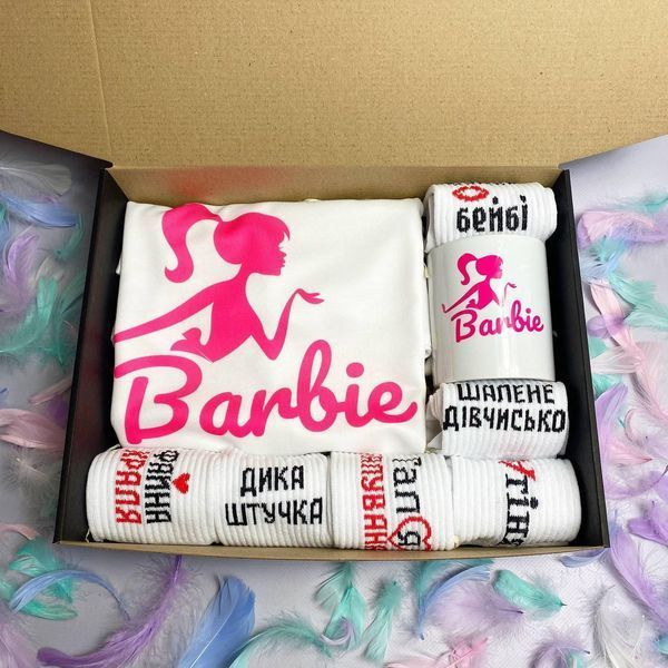 Жіночих бокс Barbie футболка + кружка + 6 пар шкарпеток шкфЖ002 фото