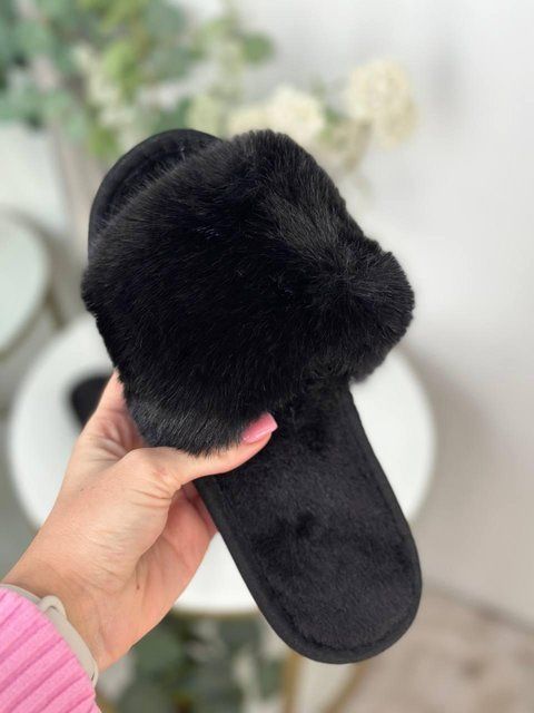 Меховые домашние тапочки КТ1072 фото