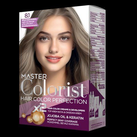 Фарба для волосся Master Colorist 8.1 Попілка світло-русява, 2x50 мл + 2x50 мл + 10 мл 302340 фото
