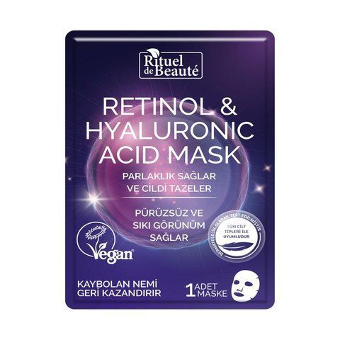 Маска для обличчя з ретинолом та гіалуроновою кислотою Rituel de Beaute, 1 шт. 491505 фото