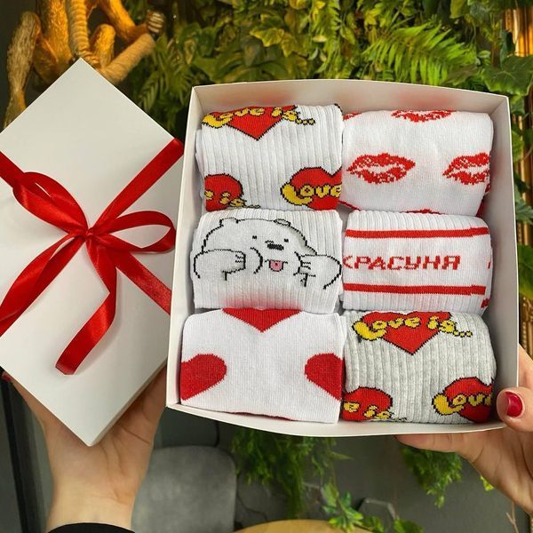 Бокс жіночих подарункових шкарпеток 36-41 на 6 пар Ж6бокс0112 фото